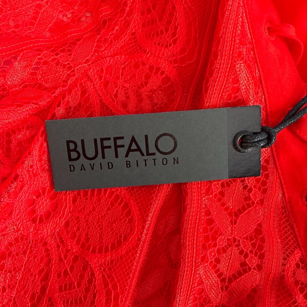 David Bitton Dress red lace size PS NWT - Picture 15 of 16